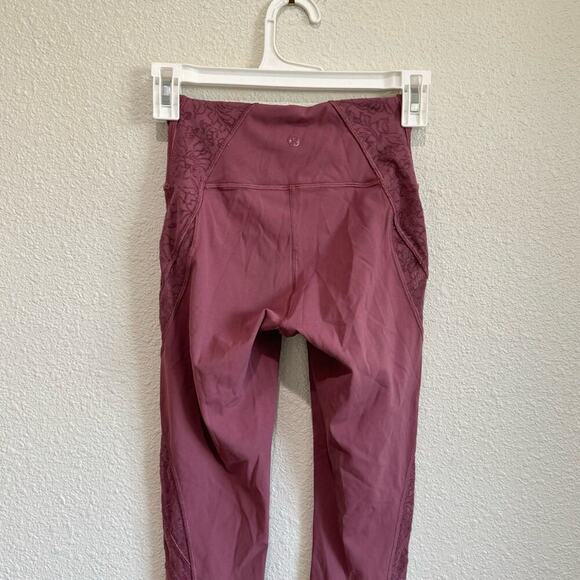 Lululemon Wunder Under High-Rise Legging Flocked 28" Plumful Size 2 Floral Gym - Picture 5 of 10